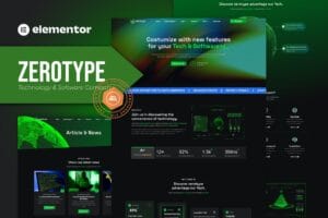 Zerotype – Technology & Software Company Elementor Template Kit