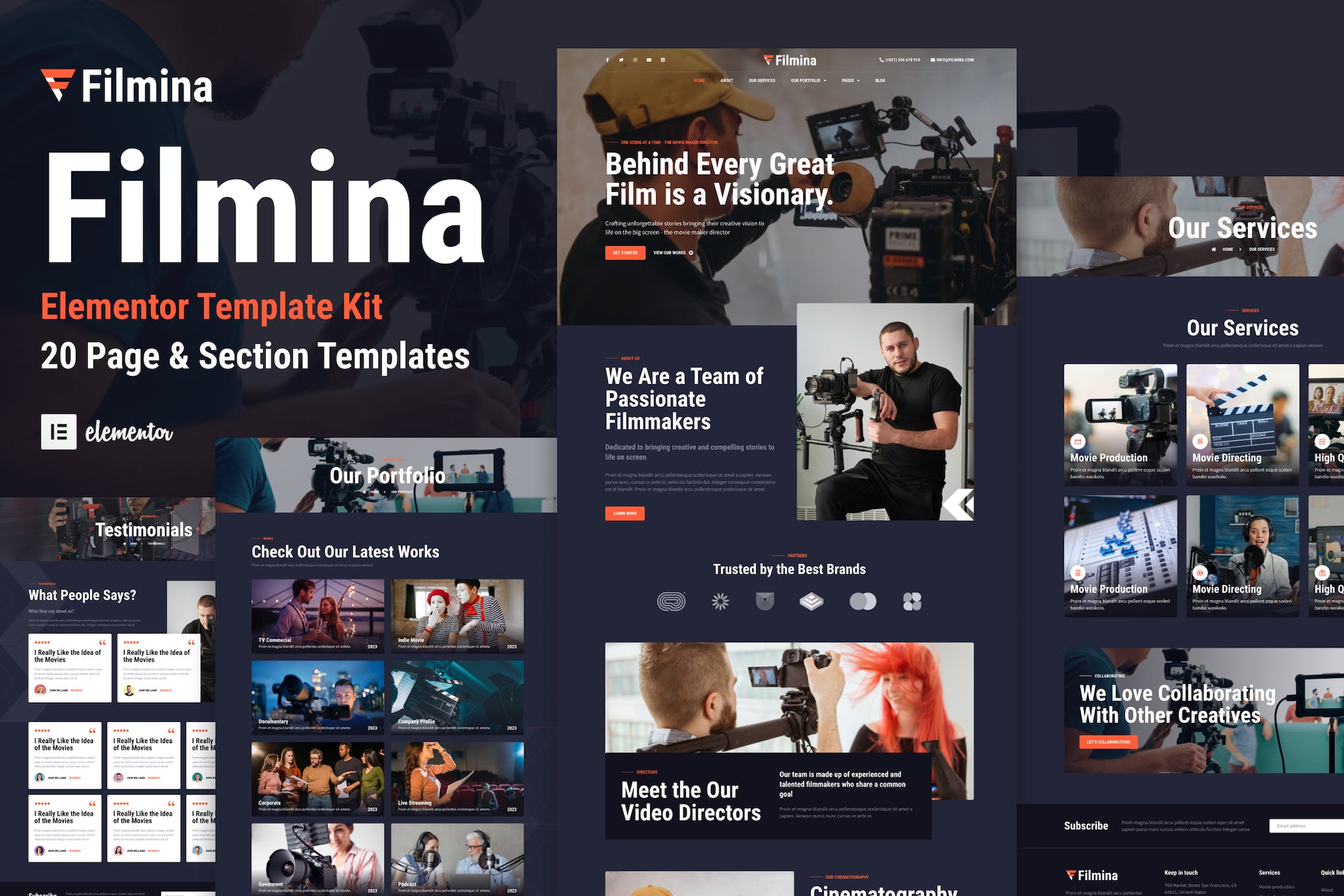 filmina-filmmakers-videographer-elementor-template Filmina – Filmmakers & Videographer Elementor Template Kit