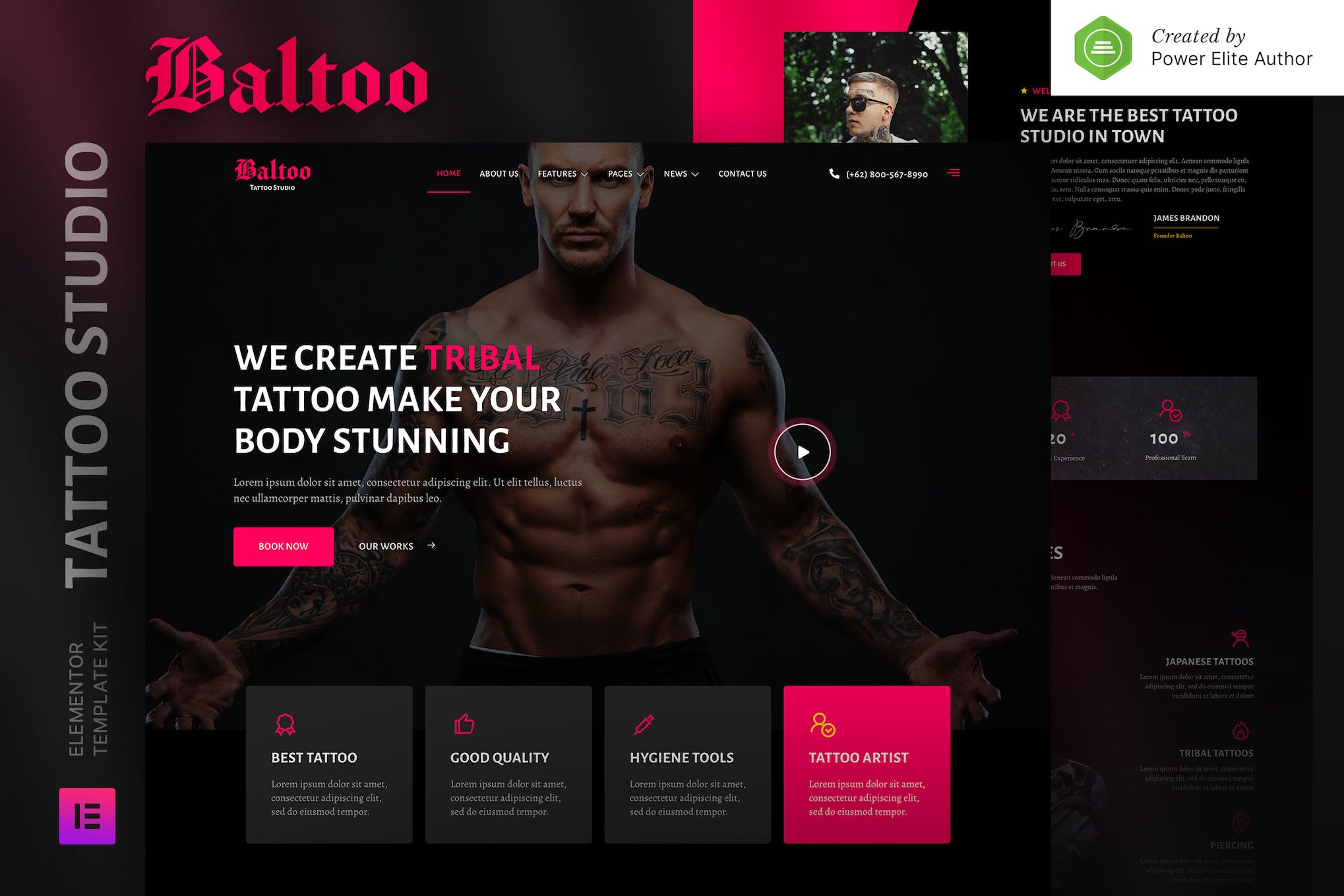 baltoo-tattoo-studio-and-artist-elementor-template Baltoo – Tattoo Studio and Artist Elementor Template Kit