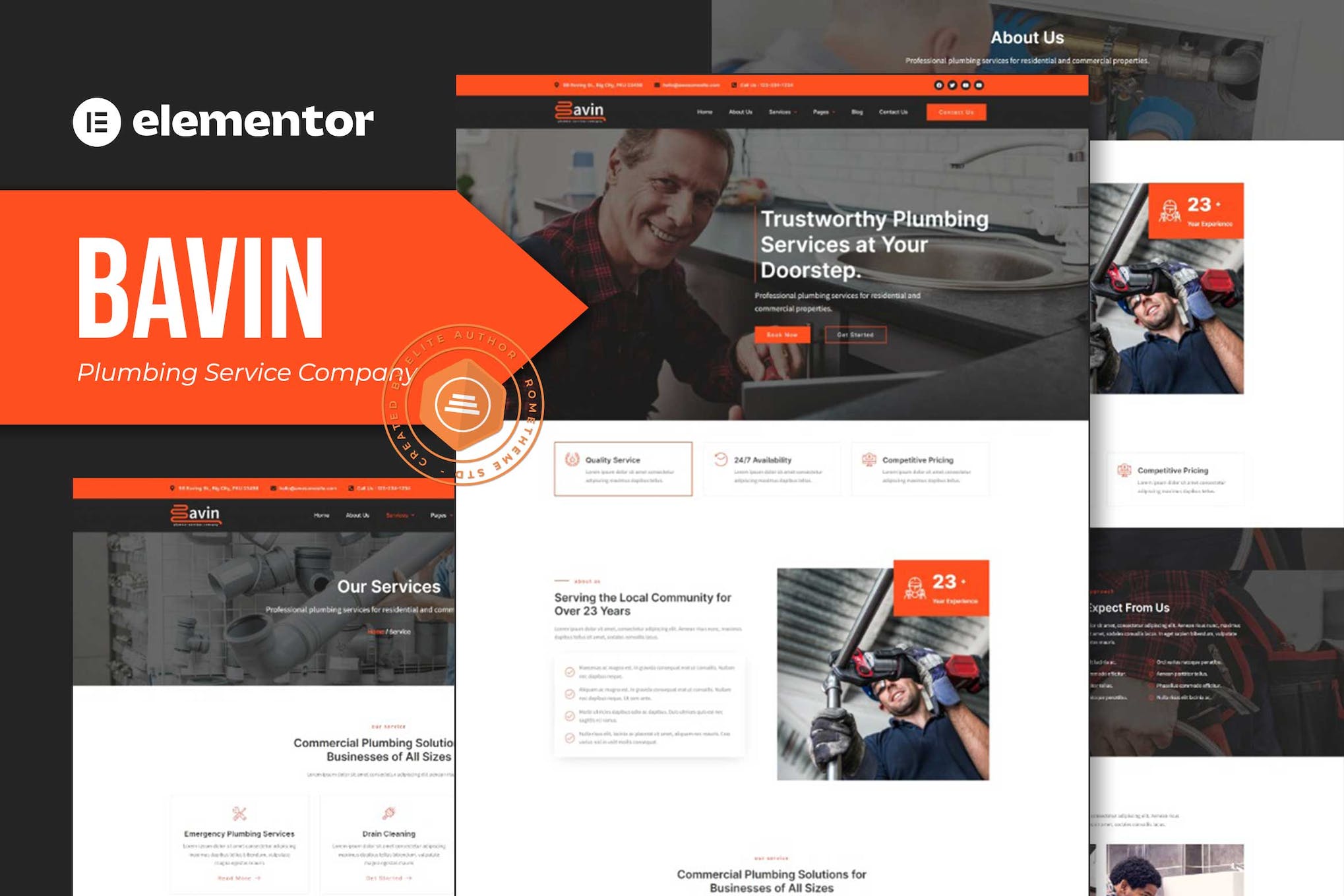 bavin-plumbing-service-company-elementor-template Bavin – Plumbing Service Company Elementor Template Kit