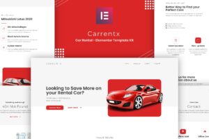 Carrentx – Car Rental Elementor Template Kit
