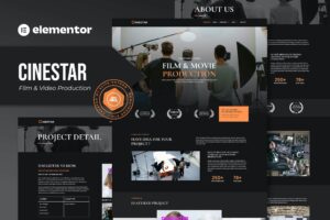 Cinestar – Film & Video Production Elementor Template Kit