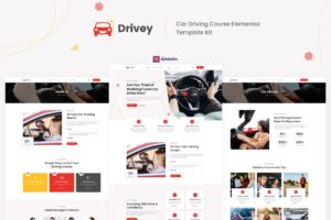 Drivey – Car Driving Course Elementor Template Kit