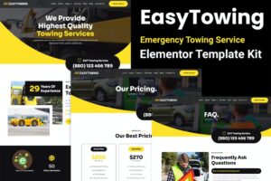 EasyTowing – Emergency Towing Service Elementor Template Kit