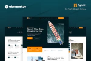 Egistic – Sea Freight & Logistic Company Elementor Template Kit