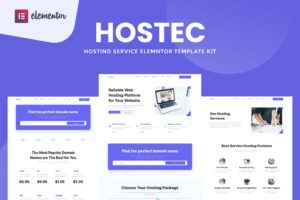 Hostec – Hosting Service Elementor Template Kit