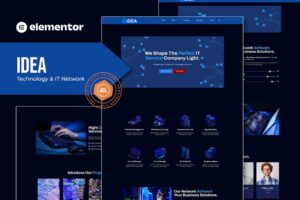 iDea – Technology & IT Network Service Elementor Template Kit