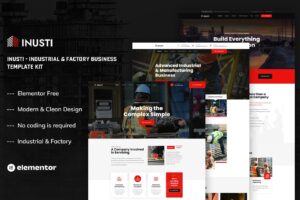 Inusti – Industrial & Factory Business Elementor Template Kit