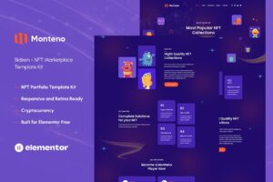 Monteno – NFT Portfolio Elementor Template Kit