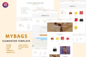 Mybags – Modern Commerce Elementor Template Kit
