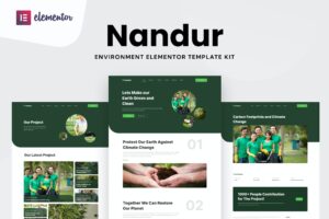 Nandur – Enviromental Elementor Template Kit
