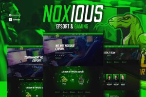 Noxious – Esport & Gaming Elementor Template kit