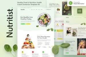 Nutritist – Healthy Food & Nutrition Coach Elementor Template Kit