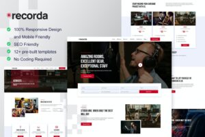 Recorda – Recording & Music Studio Elementor Template Kit