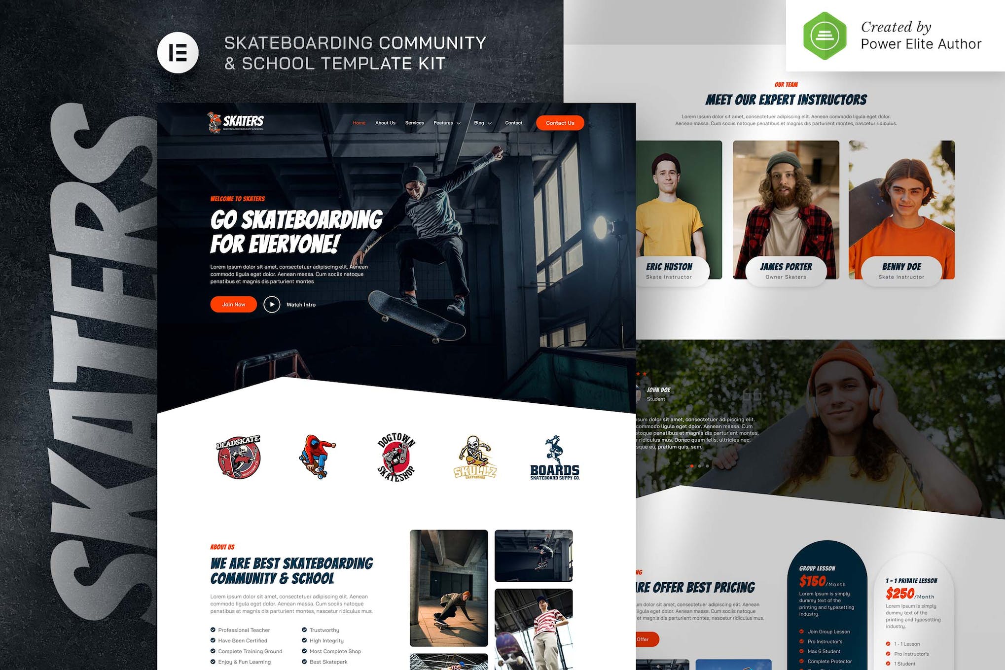 skaters-skateboarding-community-club-elementor-tem Skaters – Skateboarding Community & Club Elementor Template Kit