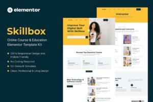 Skillbox – Online Course & Education Elementor Template Kit