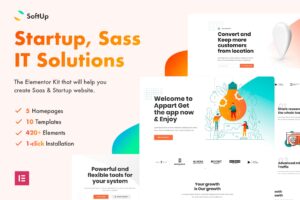 SoftUp – Saas & Startup Elementor Template Kit