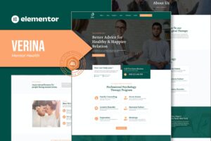 Verina – Mental Health Elementor Template Kit