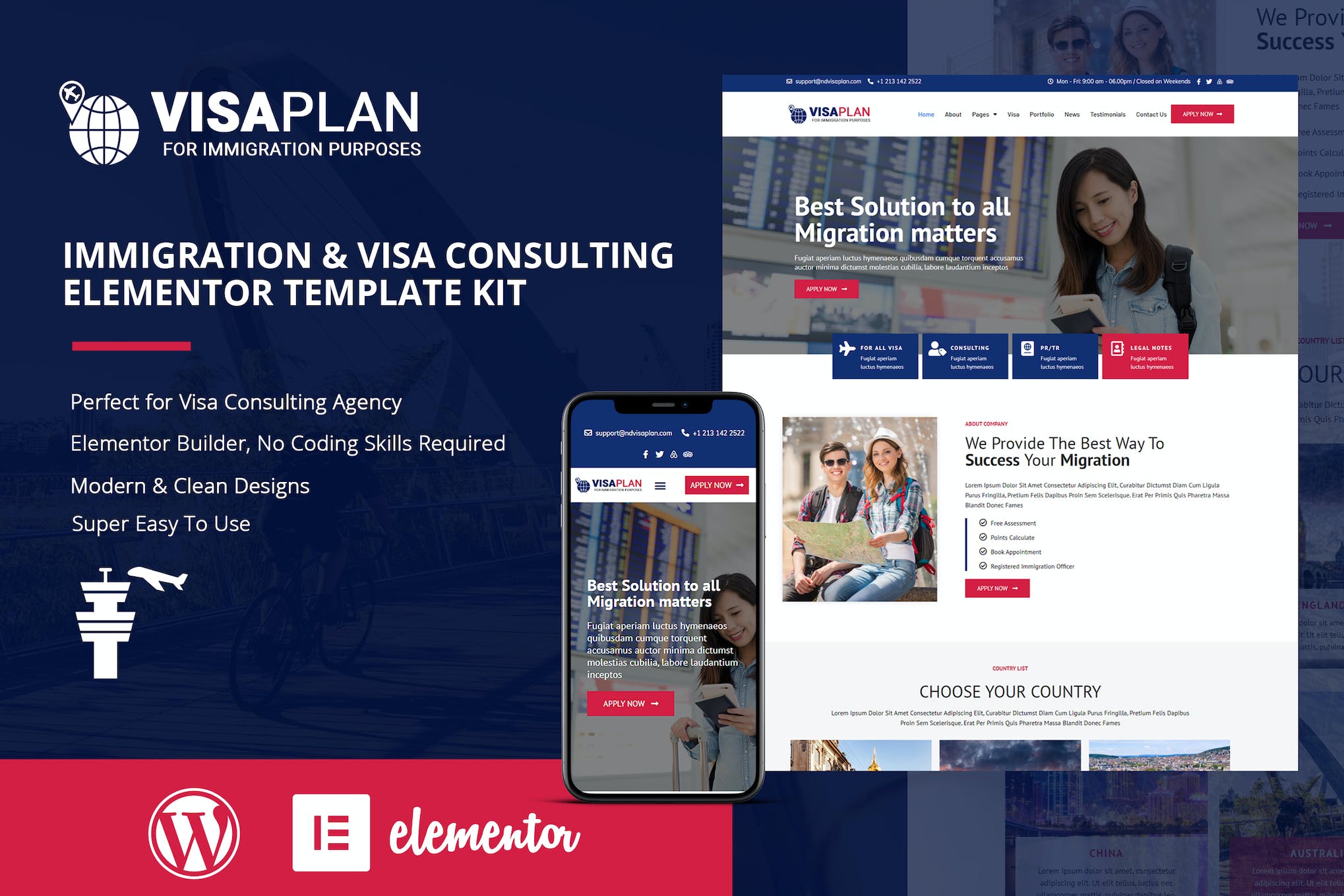 visaplan-immigration-visa-consulting-elementor-tem VisaPlan – Immigration & Visa Consulting Elementor Template Kit