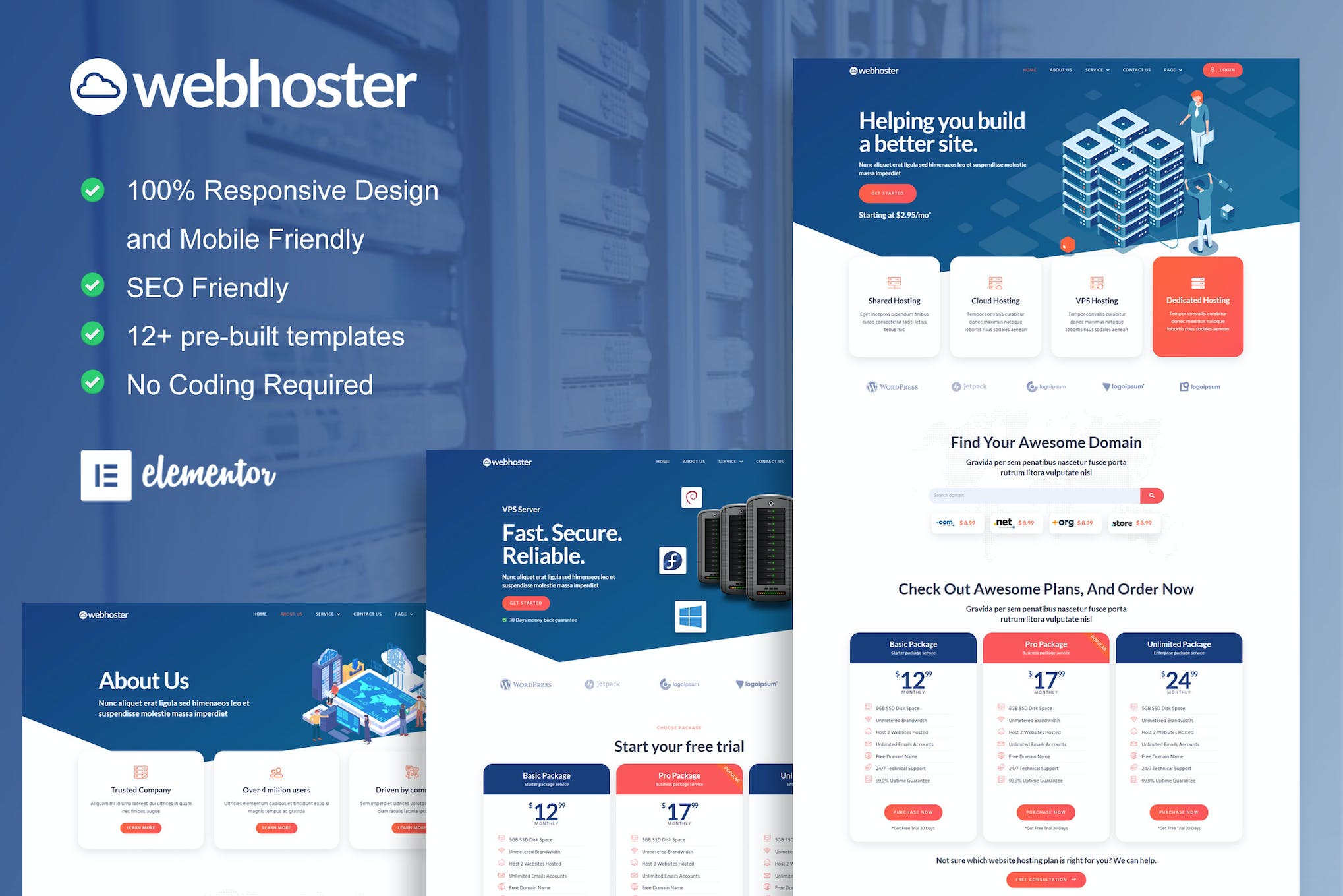 webhoster-web-hosting-service-elementor-template-k WebHoster – Web Hosting Service Elementor Template Kit