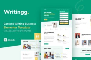 Writingg – Content Copywriting Services Elementor Template Kit