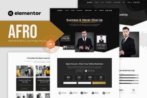 AFRO – Mentorship & Coaching Online Elementor Template Kit