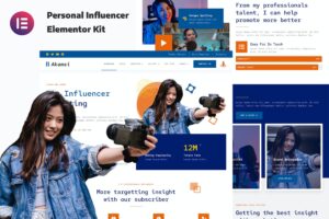 Akamsi – Personal Influencer Elementor Template Kit