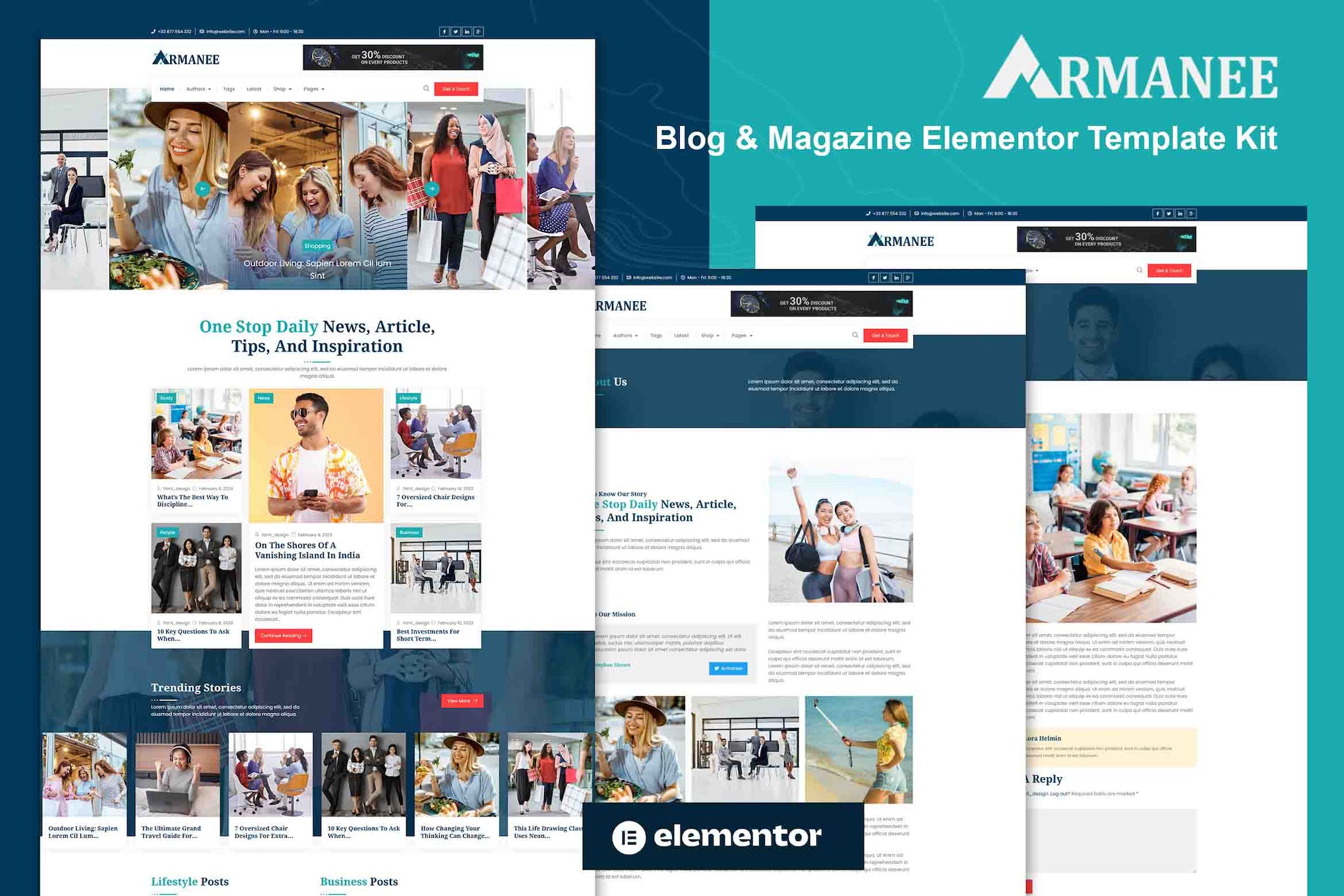 armanee-blog-magazine-elementor-pro-template-kit Armanee – Blog & Magazine Elementor Pro Template Kit