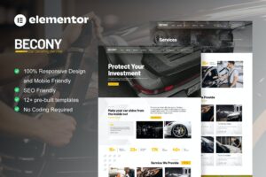 Becony – Car Detailing Services & Car Repair Elementor Template Kit