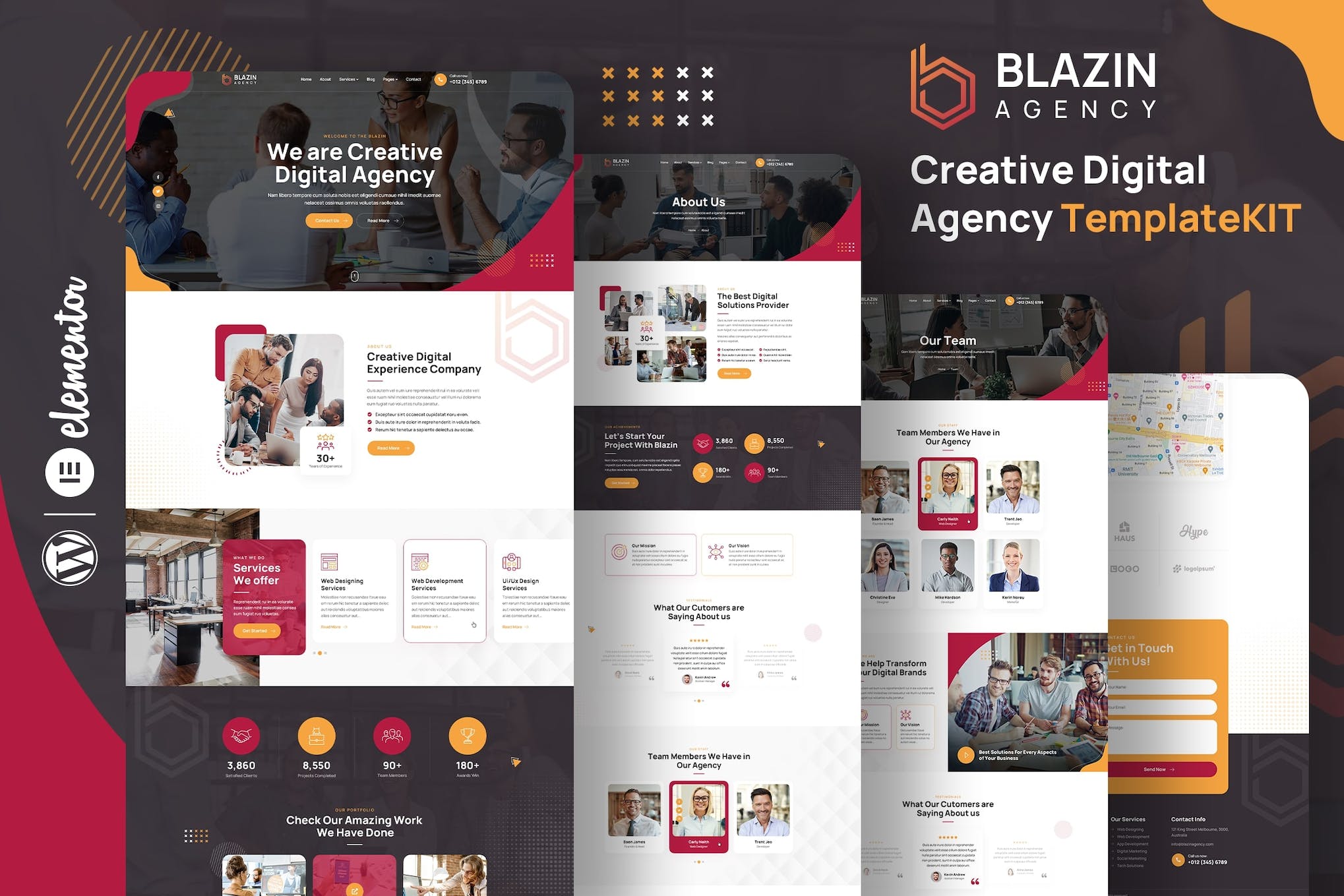 blazin-creative-digital-agency-elementor-template Blazin – Creative Digital Agency Elementor Template Kit