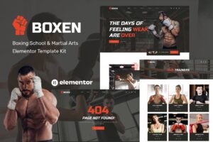 Boxen – Boxing School & Martial Arts Elementor Template Kit