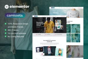 Camisetta – T Shirt Design & Printing Service Elementor Pro Template Kit