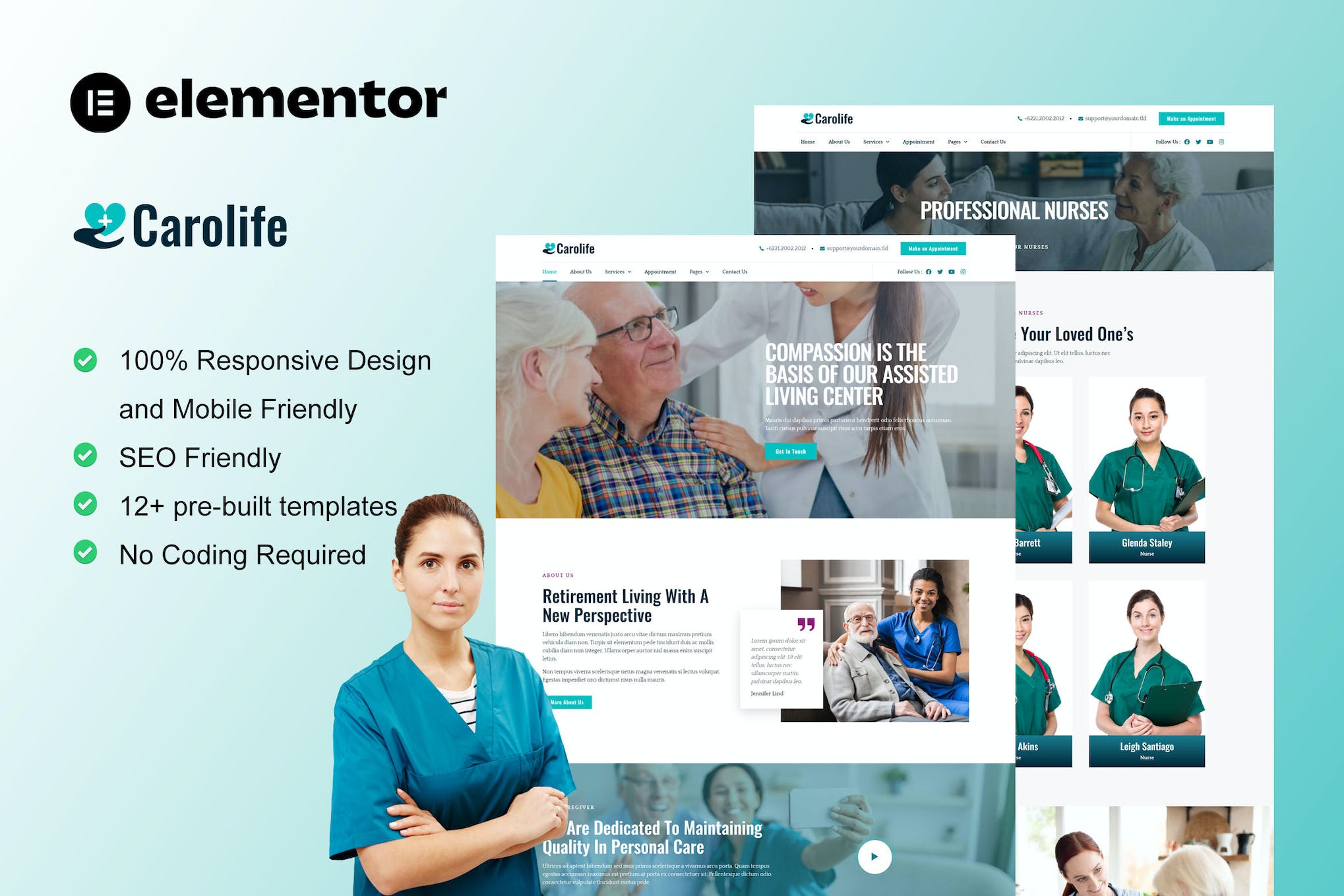carolife-home-care-private-nursing-services-elemen Carolife – Home Care & Private Nursing Services Elementor Template Kit
