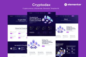 Cryptodax – Cryptocurrency & Blockchain Elementor Template Kit