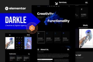 Darkle – Creative & Digital Agency Elementor Template Kit