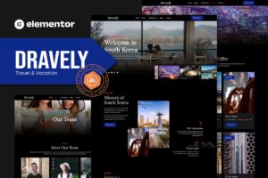 Dravely – Travel & Vacation Elementor Template Kit