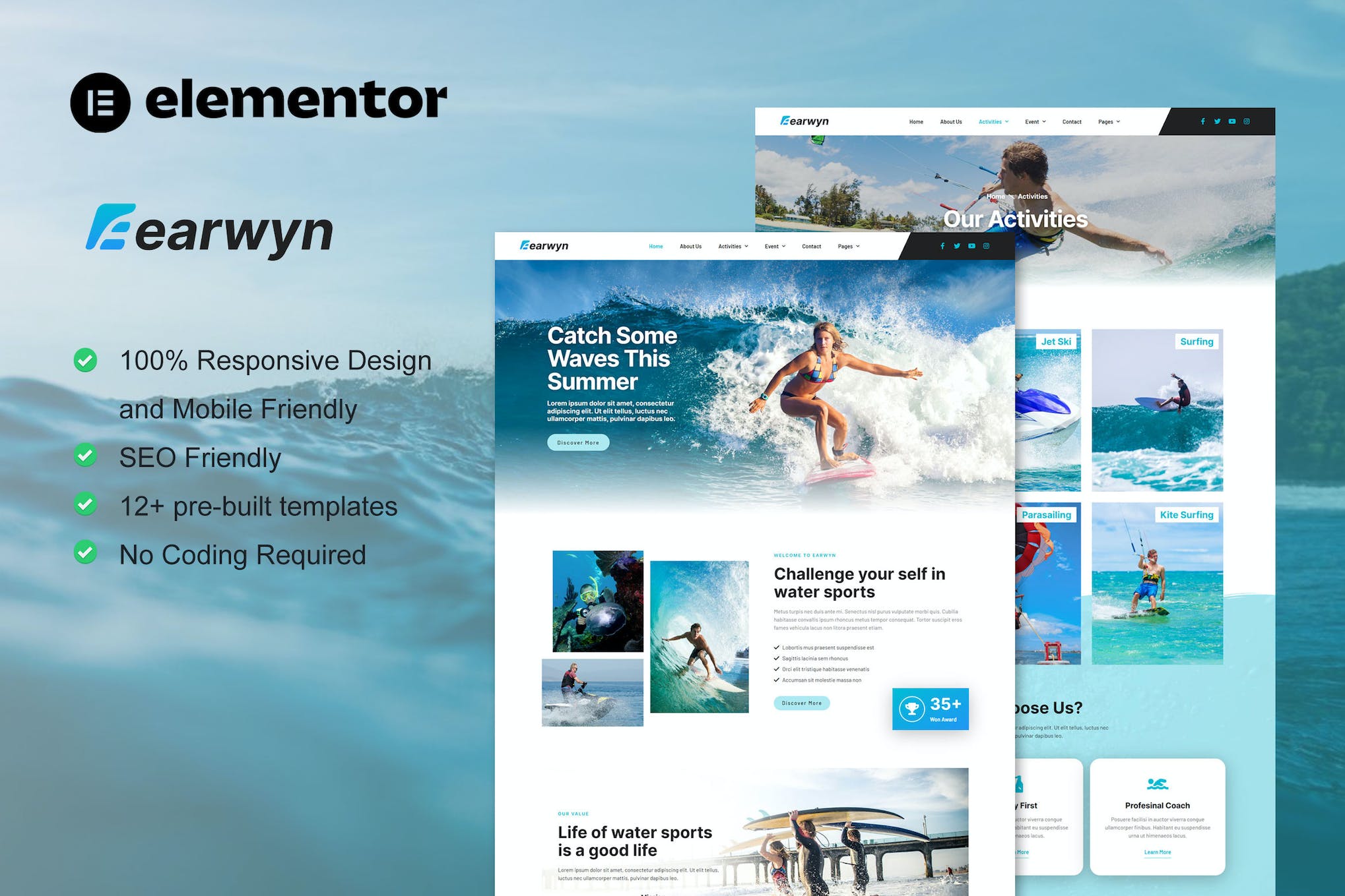 earwyn-water-sports-surfing-elementor-pro-template Earwyn – Water Sports & Surfing Elementor Pro Template Kit