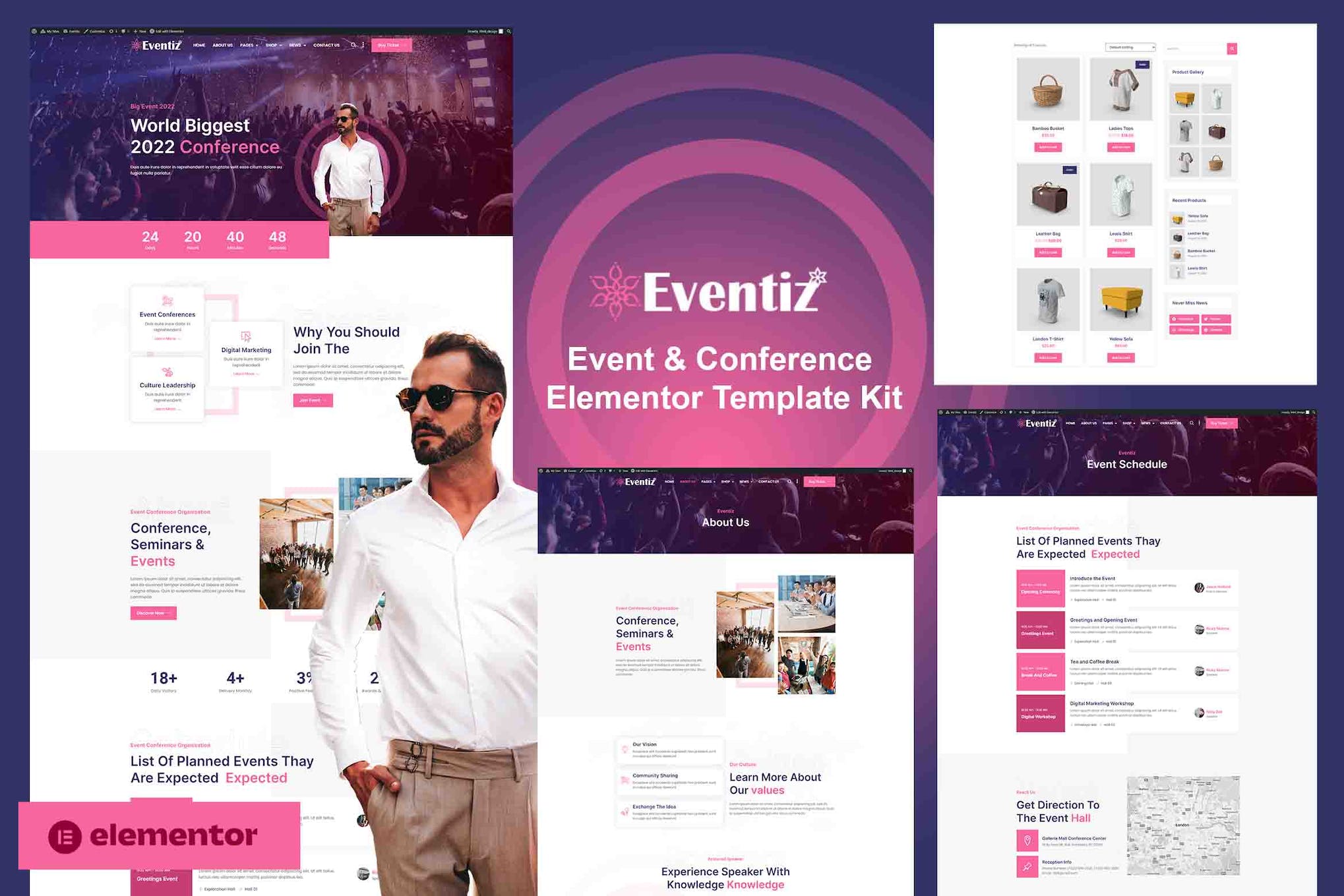 eventiz-event-conference-elementor-pro-template-ki Eventiz – Event & Conference Elementor Pro Template Kit