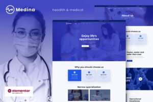 Medina – Medical & Health Elementor Template Kit