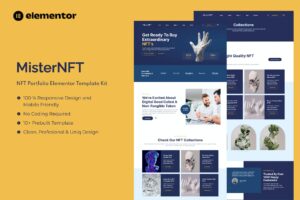 MisterNFT – NFT Portfolio Elementor Template Kit