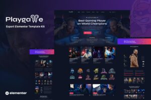 Playgame – Esports Elementor Template Kit