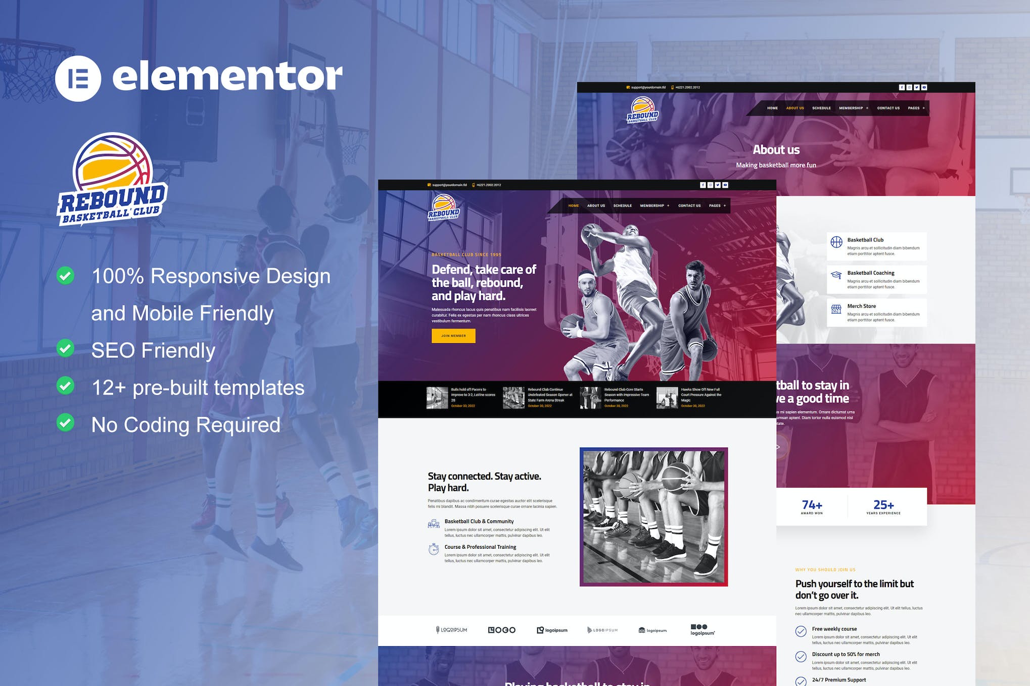 rebound-basketball-team-sport-club-elementor-templ Rebound – Basketball Team & Sport Club Elementor Template Kit