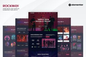Rockway – Music Band & Musician Elementor Template Kit