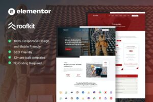 RoofKit – Roofing Services Elementor Pro Template Kit