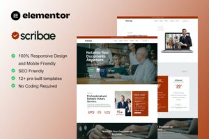 Scribae – Notary & Legal Service Elementor Template Kit
