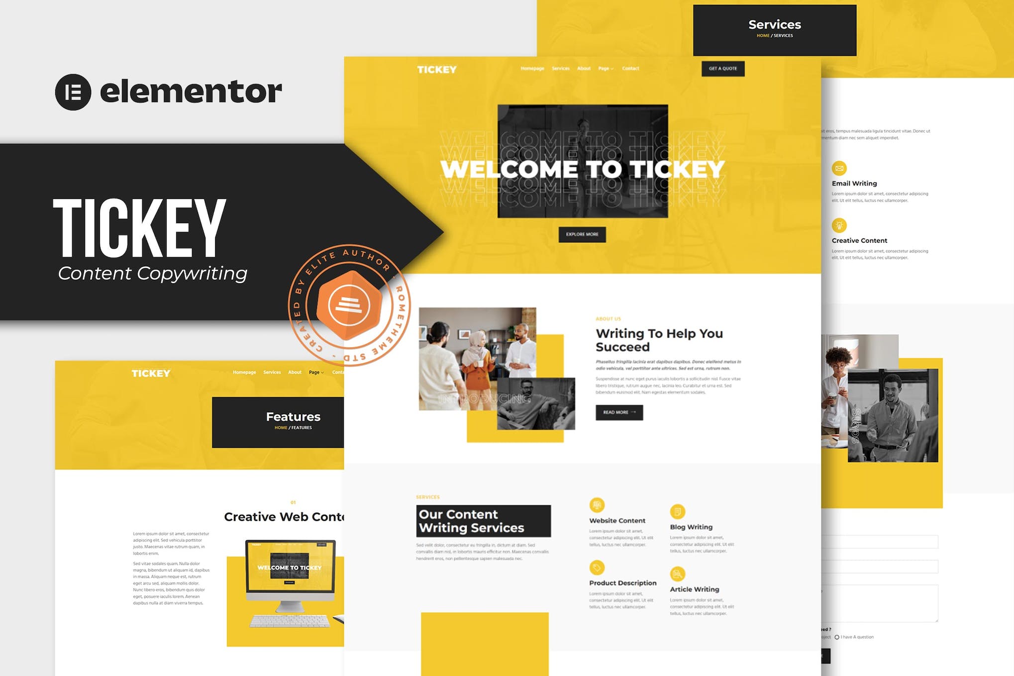 tickey-content-copywriting-services-elementor-temp Tickey – Content Copywriting Services Elementor Template Kit