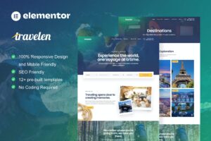 Travelen – Travel & Tour Agency Elementor Pro Template Kit
