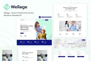 Wellage – Senior & Elderly Care Service Elementor Template Kit