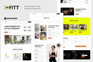 X-Fitt – Personal Trainer & Gym Elementor Template Kit